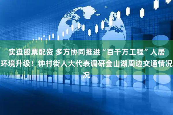 实盘股票配资 多方协同推进“百千万工程”人居环境升级！钟村街人大代表调研金山湖周边交通情况