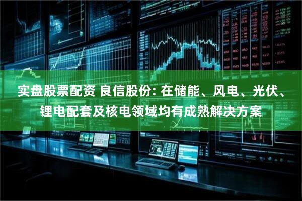 实盘股票配资 良信股份: 在储能、风电、光伏、锂电配套及核电领域均有成熟解决方案